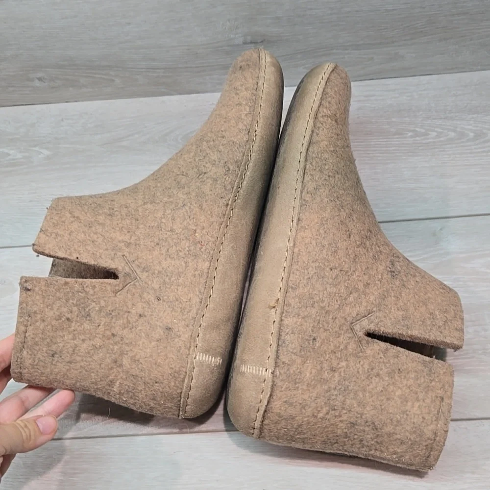 Glerups Mens Ankle Cut Out Side Cozy Wool Winter Shoes Boots Sz 46/12
